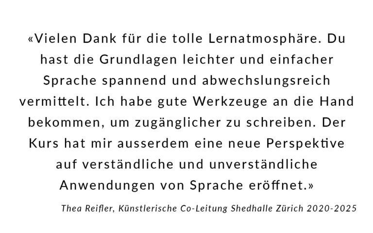 Feedback zur Weiterbildung "Grundlagen für die leichte und einfache Sprache"